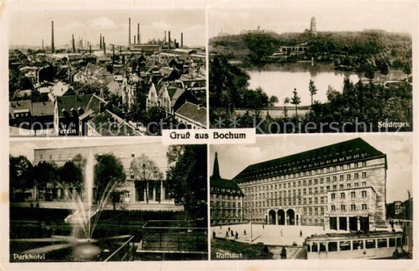 Bochum Parkhotel Stadtpark Rathaus Strassenbahn
