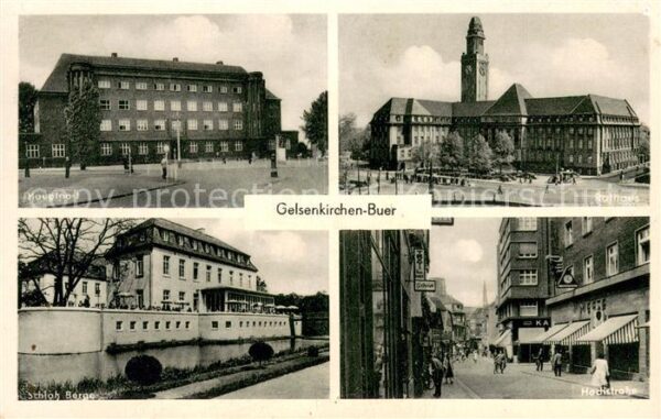 Buer Gelsenkirchen Schloss Berge - Hauptpost - Rathaus