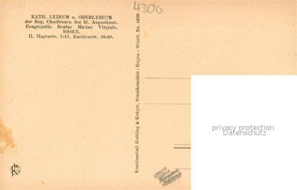 Essen  Ruhr Kath. Lyzeum u. Oberlyzeum Nadelarbeitssaal – Bild 2