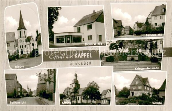 Kappel Hunsrueck Kirche Haus-Wickert Kriegerdenkmal Schule