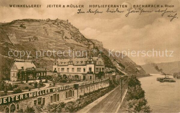 Bacharach Rhein Weinkellerei Jeiter u. Mueller Hoflieferanten