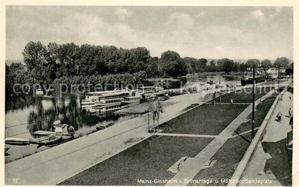Ginsheim Mainz Gruenanlage u. Motorbootlandeplatz