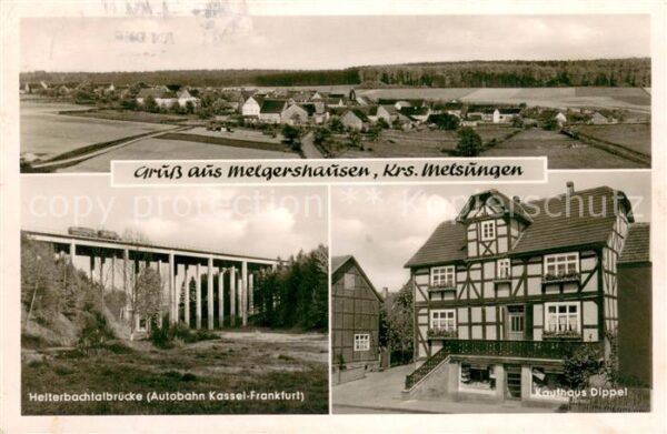 Melgershausen Helterbachtalbruecke Kaufhaus Dippel Fachwerkhaus