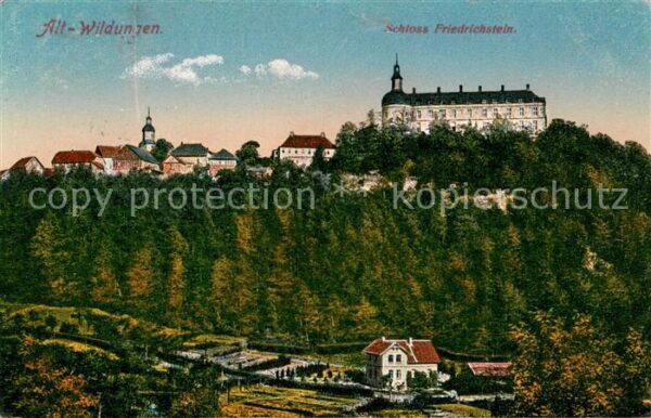 Wildungen Bad Teilansicht Alt-Wildungen Schloss Friedrichstein Gaertnerei