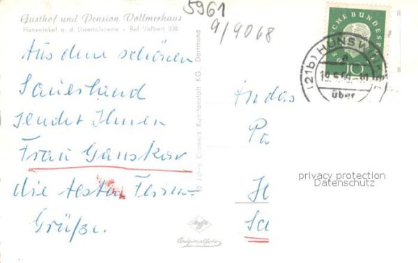 Hunswinkel Gasthaus und Pension Vollmerhaus Fachwerkhaus – Bild 2