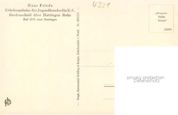 Bredenscheid Hattingen Haus Friede Erholungsheim Schreppinghoehe – Bild 2