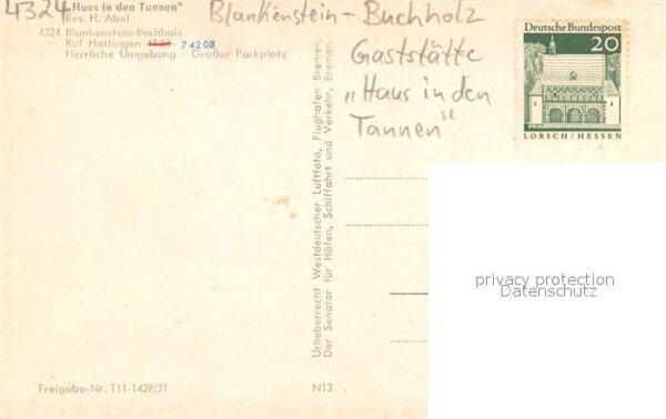 Blankenstein Ruhr Gaststaette Haus in den Tannen – Bild 2
