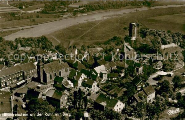 Blankenstein Ruhr Fliegeraufnahme Gesamtansicht mit Burg