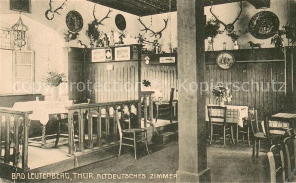 Bad Leutenberg Altdeutsches Zimmer Innenansicht Friedensburg Feldpost