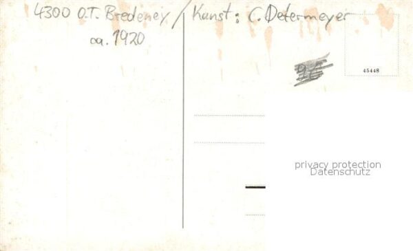 Bredeney Der Essener Baldeneysee von Bredeney aus Kuenstlerkarte von C. Determey – Bild 2