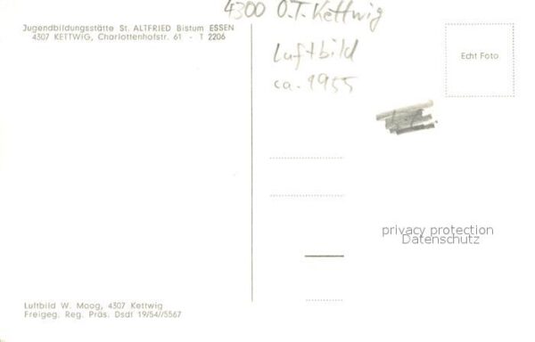 Kettwig Fliegeraufnahme Jugendbildungsstaette St. Altfried – Bild 2