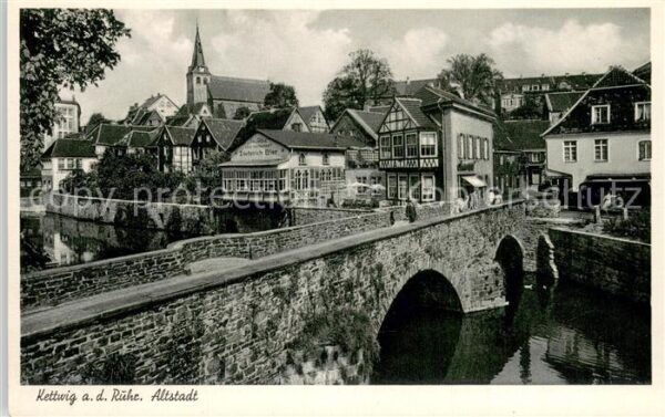 Kettwig Altstadt und Cafe-Restaurant Ene Plaenk Dieterich Bier