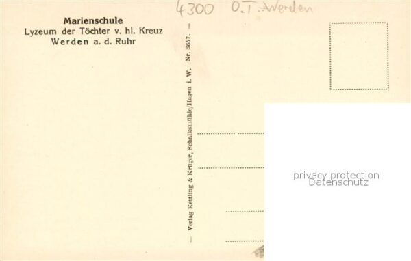 Werden Ruhr Essen Marienschule Lyzeum der Toechter v. hl. Krez Oratorium – Bild 2