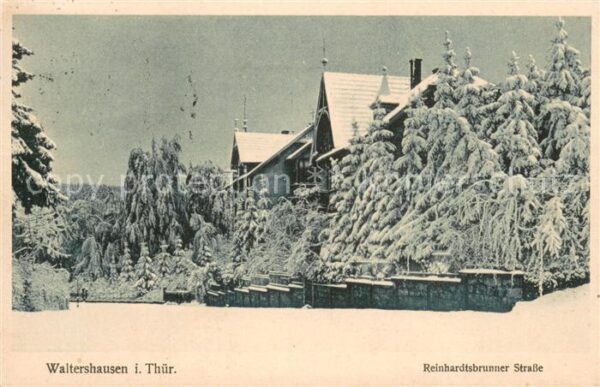 Waltershausen Gotha Reinhardtsbrunner Strasse im Schnee