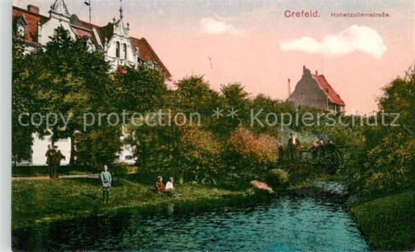 Krefeld Partie am Wasser in der Hohenzollernstrasse