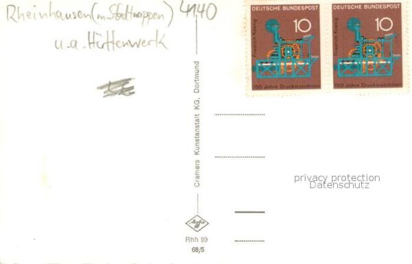 Rheinhausen Duisburg Rheinbruecke Hallenbad Friedrich-Alfred-Strasse Huettenwerk – Bild 2