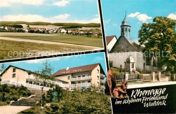 Rhenegge Teilansichten mit Kirche