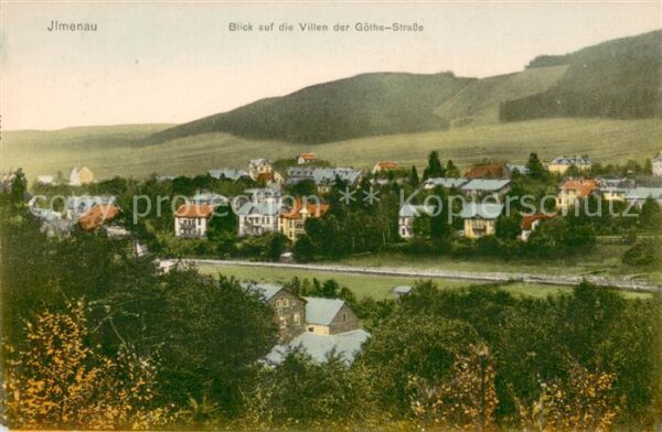 Ilmenau Bad Blick auf Villen der Goethe-Strasse