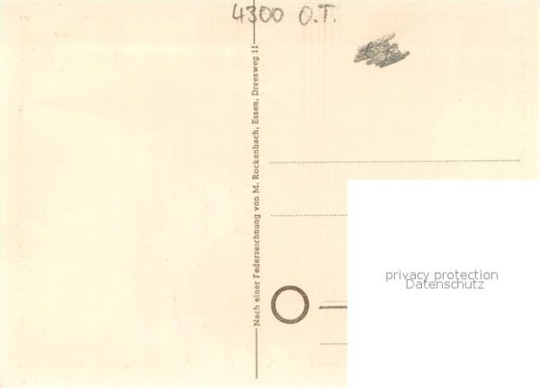 Borbeck Essen Am Weidkamp Grafik M. Rockenbach Kuenstlerkarte – Bild 2