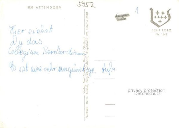 Attendorn Collegium Bernhardinum Koelner Strasse mit Dom – Bild 2