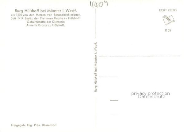 Muenster Westfalen Fliegeraufnahme Burg Huelshoff – Bild 2