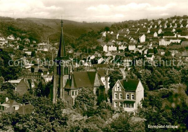Ennepetal Milspe Teilansicht mit Kirche