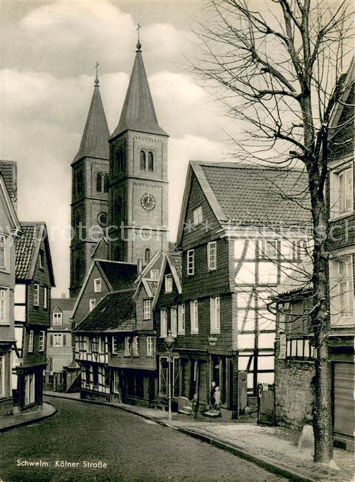 Schwelm Koelner Strasse mit Kirche