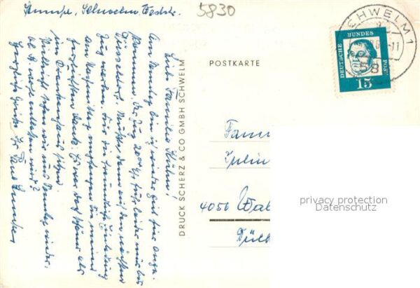 Schwelm Blick vom Wildebron Kinderheim auf Stadt 1920 – Bild 2