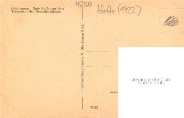 Oberhausen Gute Hoffnungshuette Teilansicht d. Hochofenanlagen – Bild 2
