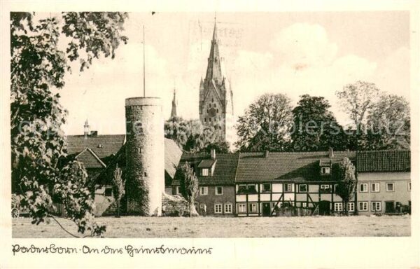 Paderborn Teilansicht mit Turm und Kirche