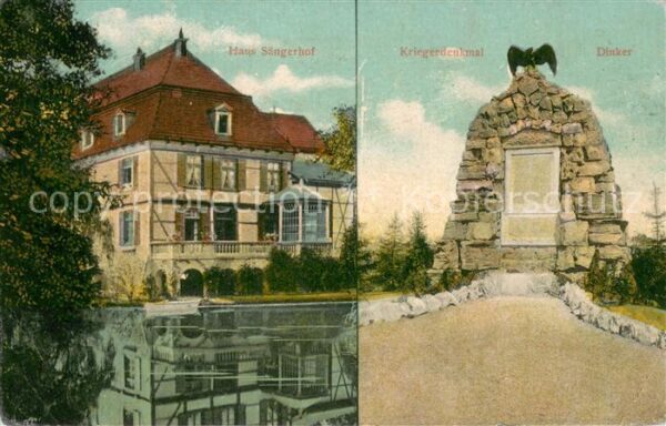 Soest DE NRW Haus Saengerhof Kriegerdenkmal Dinker