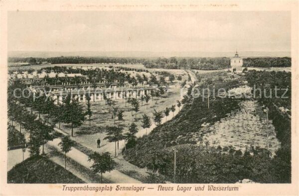 Sennelager Truppenuebungslatz Neues Lager und Wasserturm Feldpost