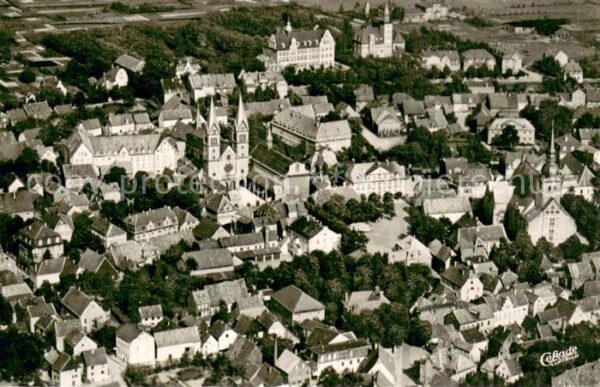 Werl Westfalen Fliegeraufnahme Teilansicht mit Wallfahrts-Basilika und Exerzitie