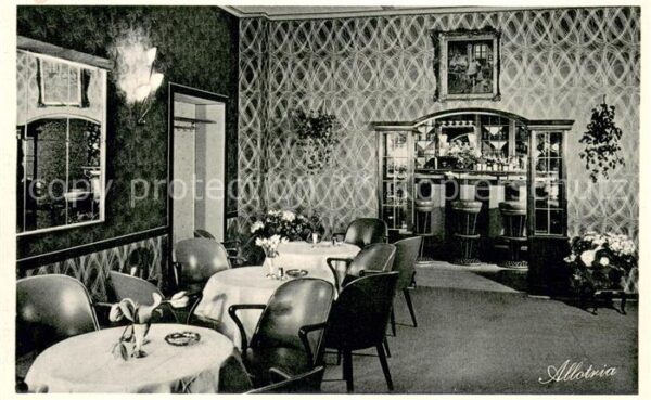 Soest DE NRW Hotel Allotria Bar Innen Reklame-Karte