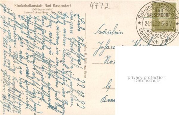 Bad Sassendorf Kinderheilanstalt Maedchenheim – Bild 2