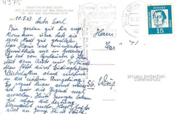 Bad Oexen Eidinghausen Sanatorium Aussenansicht – Bild 2
