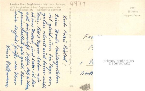Bergkirchen Bad Oeynhausen Pension Haus Bergfrieden Aussenansicht – Bild 2