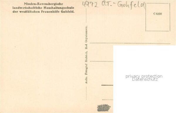 Gohfeld Herford Minden-Ravensbergische landwirtschaftliche Haushaltungsschule Au – Bild 2