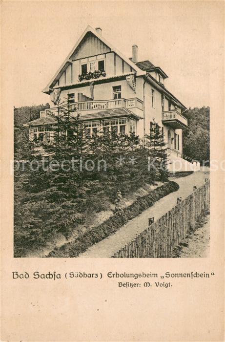 Bad Sachsa Harz Erholungsheim Sonnenschein Aussenansicht
