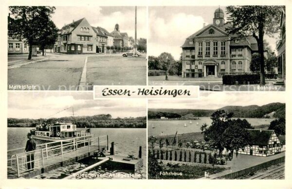 Heisingen Marktplatz Rathaus Badeneysee Anlegestelle Faehrhaus