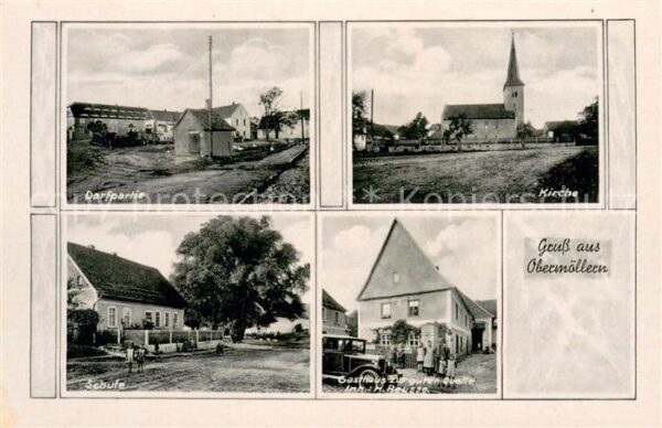 Moellern Dorfpartie Kirche Schule Gasthaus zur guten Quelle