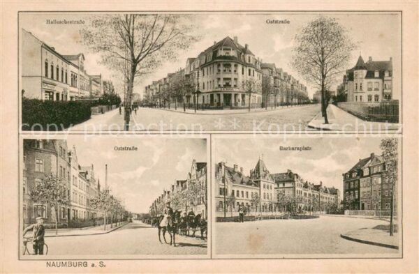 Naumburg  Saale Halleschestrasse Oststrasse Barbaraplatz