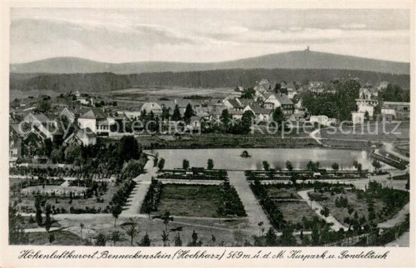 Benneckenstein Harz Kurpark und Gondelteich