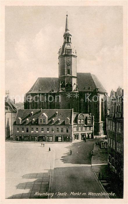 Naumburg  Saale Markt mit Wenzelskirche