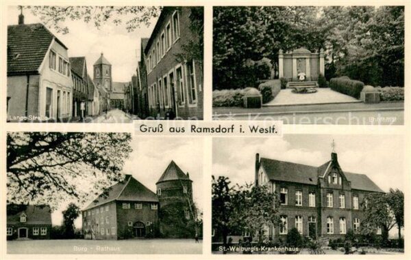 Ramsdorf Velen Lange Strasse Ehrenmal Burg Rathaus St Walburgis Krankenhaus