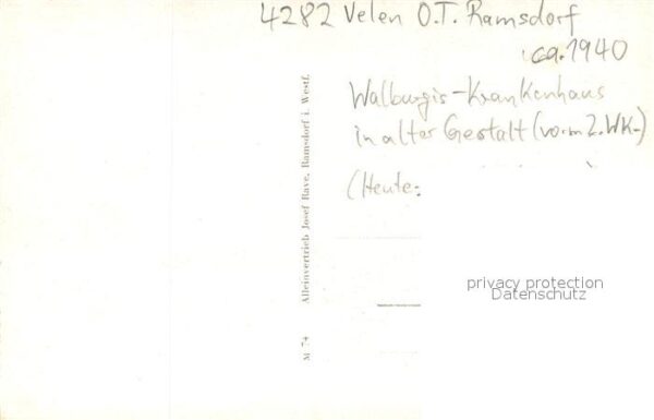Ramsdorf Velen Lange Strasse Ehrenmal Burg Rathaus St Walburgis Krankenhaus – Bild 2
