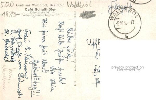 Waldbroel Cafe Schalthoefer Gastraeume Feldpost – Bild 2