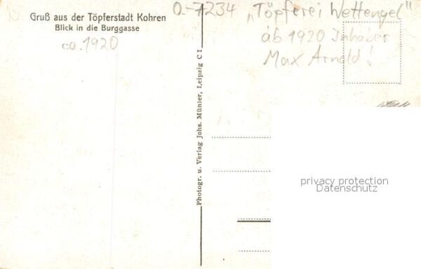 Kohren-Sahlis Toepferei Wettengel in der Burggasse – Bild 2