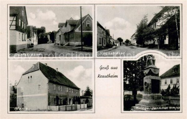 Krautheim Weimar Dorfstrasse Kirchstrasse Pfarrei Kriegerdenkmal