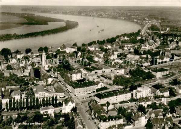 Porz Koeln Rhein Fliegeraufnahme